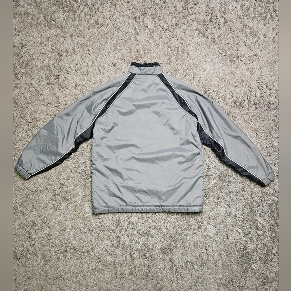 Vintage Nike Jacket Men’s Embroidered Swoosh Logo Gray Spell Out Full Zip Coat M - Picture 7 of 14